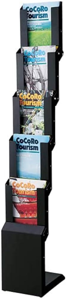 Amazon | 折りたたみ式パンフレットスタンド ブラック 収納バック付き